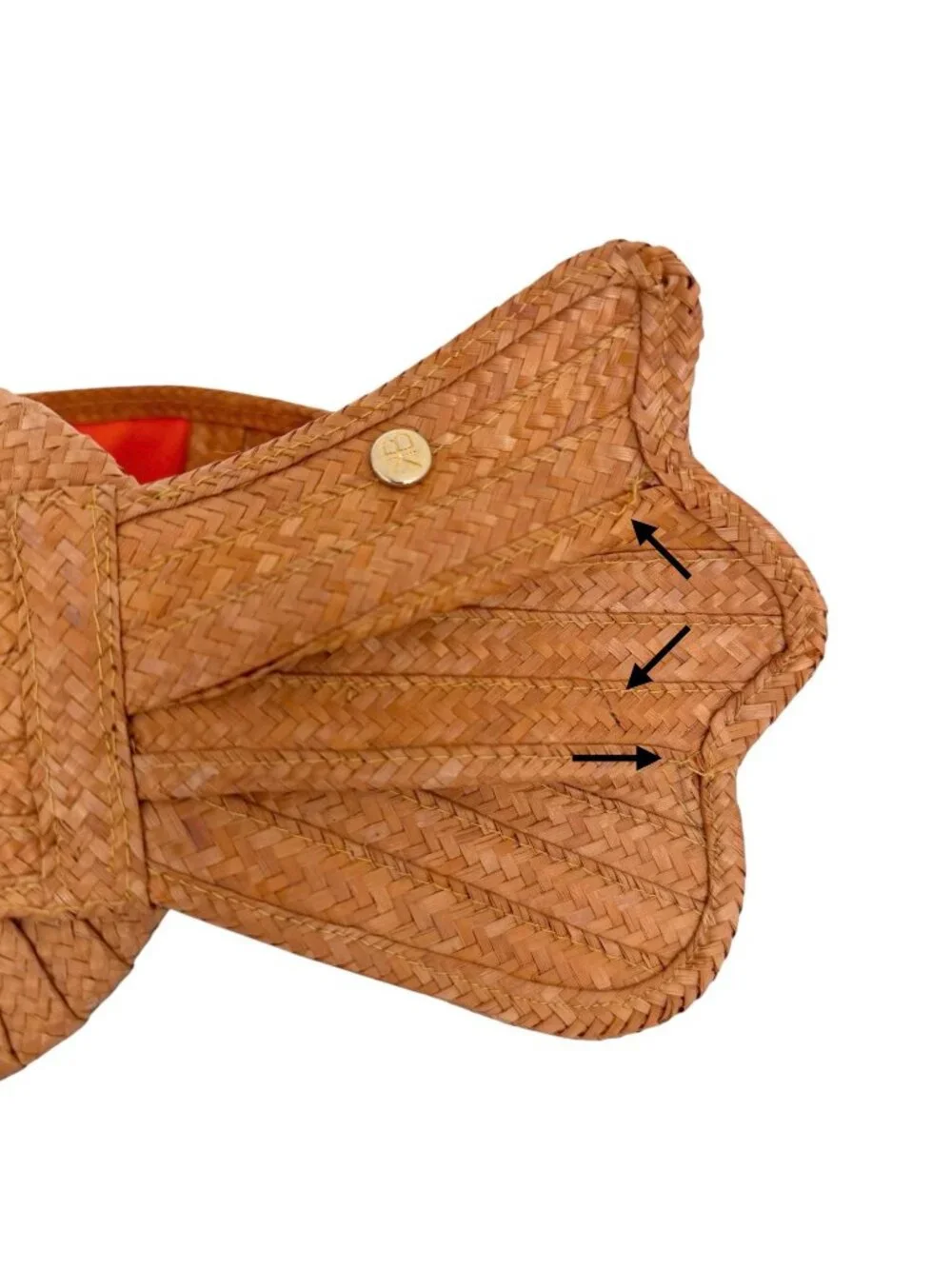 Vintage Woven‎ Straw Oversized Buckle Statement Belt Boho Tropical Resort (S)